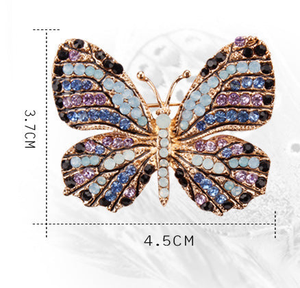 Butterfly Rhinestone Brooch PA3403
