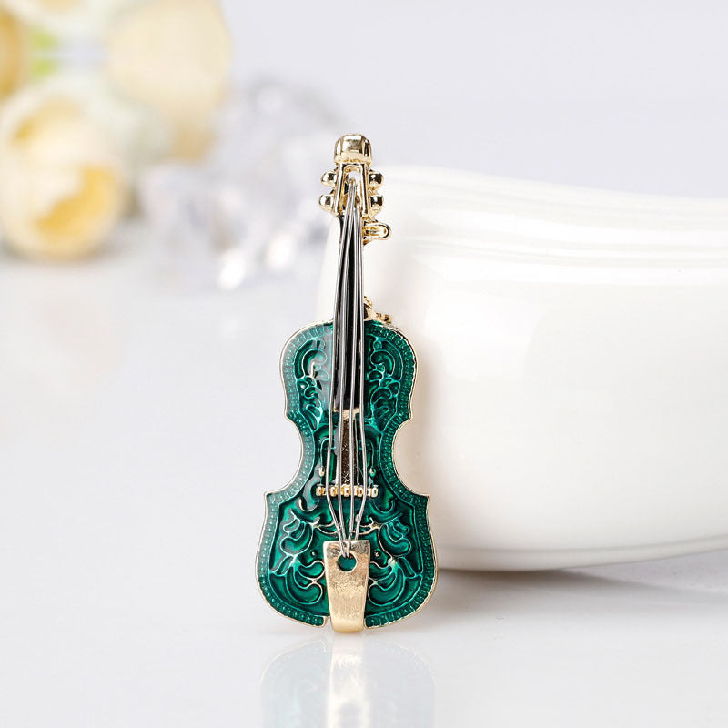 Guitar Rhinestone Brooch PA3412