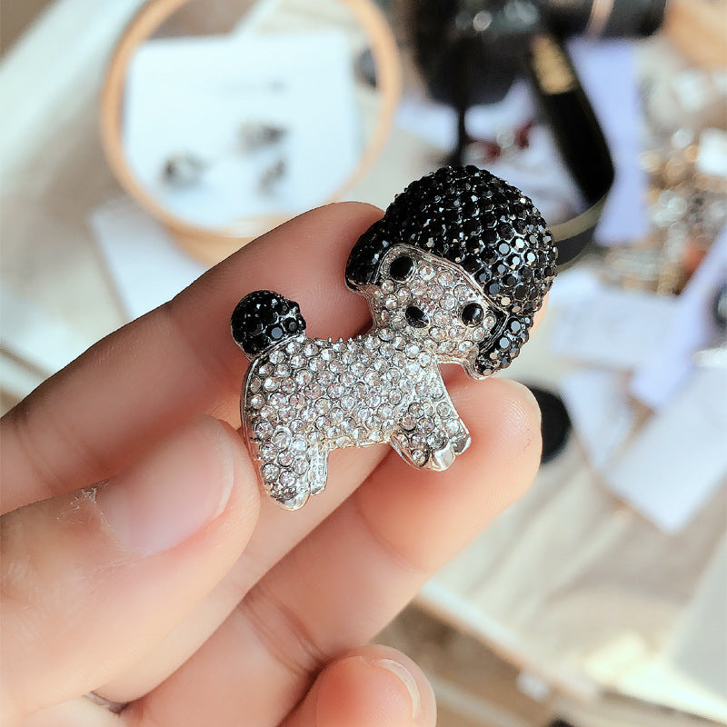 Puppy Rhinestone Brooch PA3424