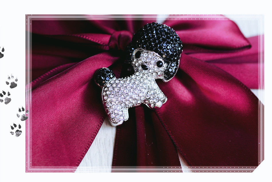 Puppy Rhinestone Brooch PA3424