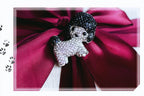 Puppy Rhinestone Brooch PA3424