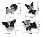 Puppy Rhinestone Brooch PA3424