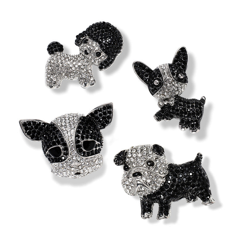 Alloy Crystal Puppy Brooch PA3425