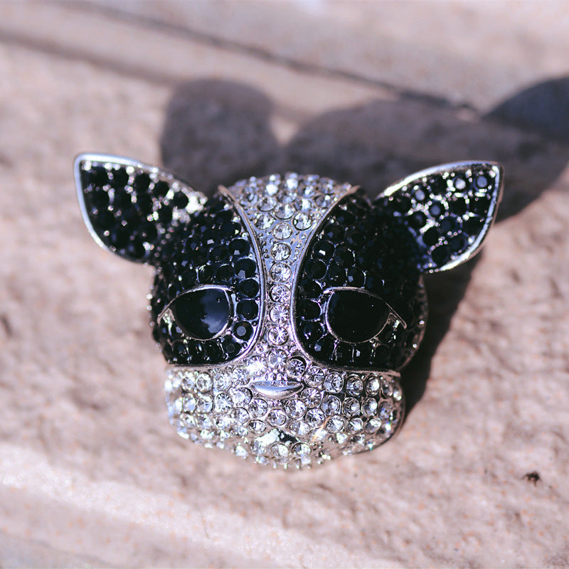 Alloy Crystal Puppy Brooch PA3425