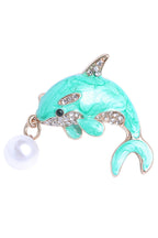Dolphin Alloy Brooch PA3440