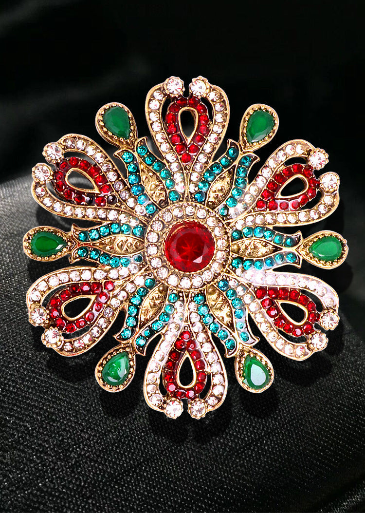 Flower Rhinestone Brooch PA3451