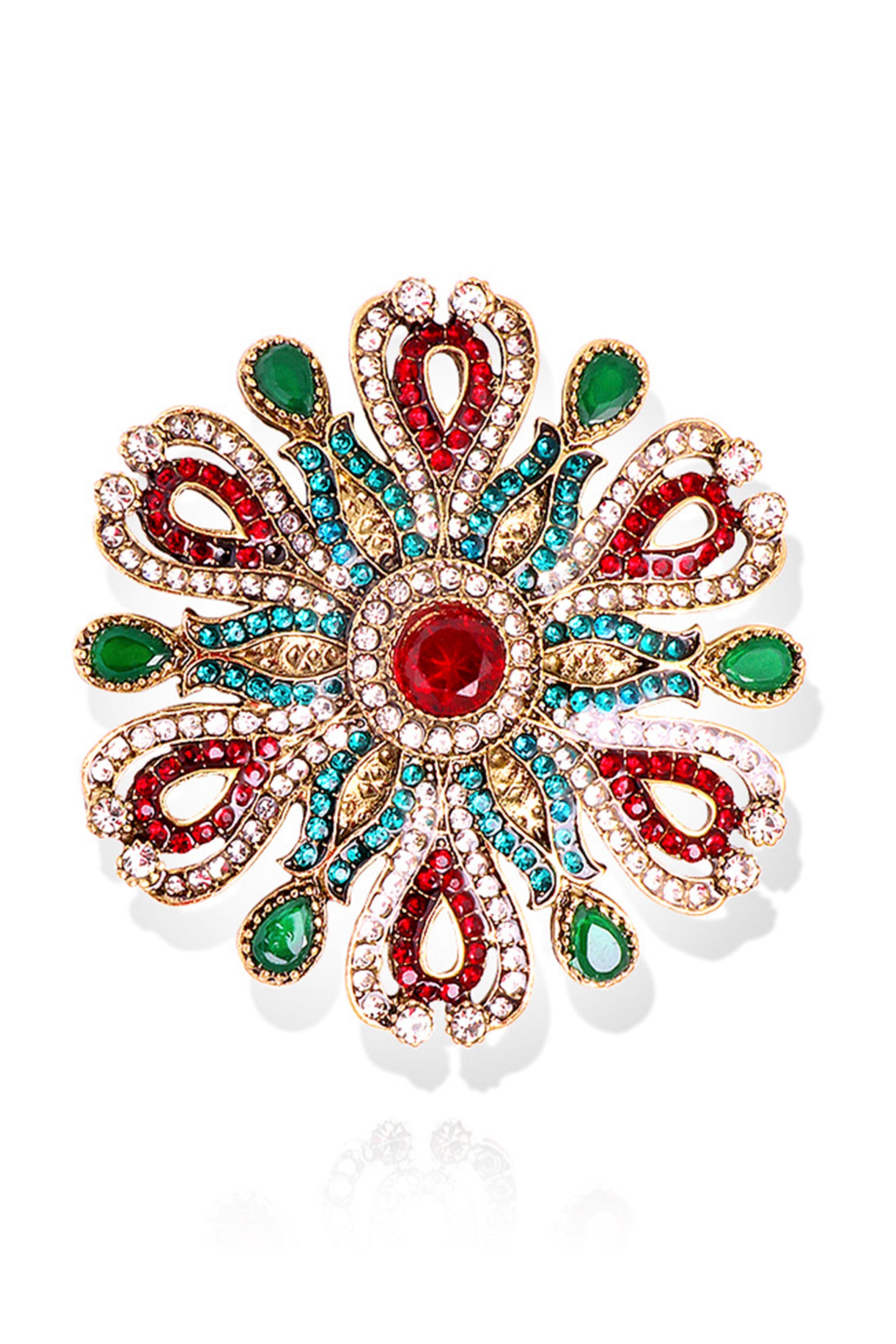 Flower Rhinestone Brooch PA3451