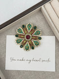 Flower Rhinestone Brooch PA3451