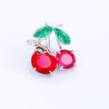 Cherry Rhinestone Brooch PA3465