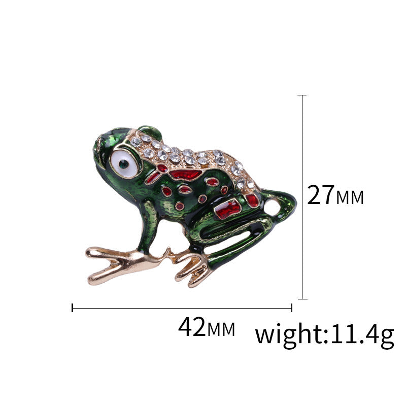 Frog Rhinestone Alloy Brooch PA3486