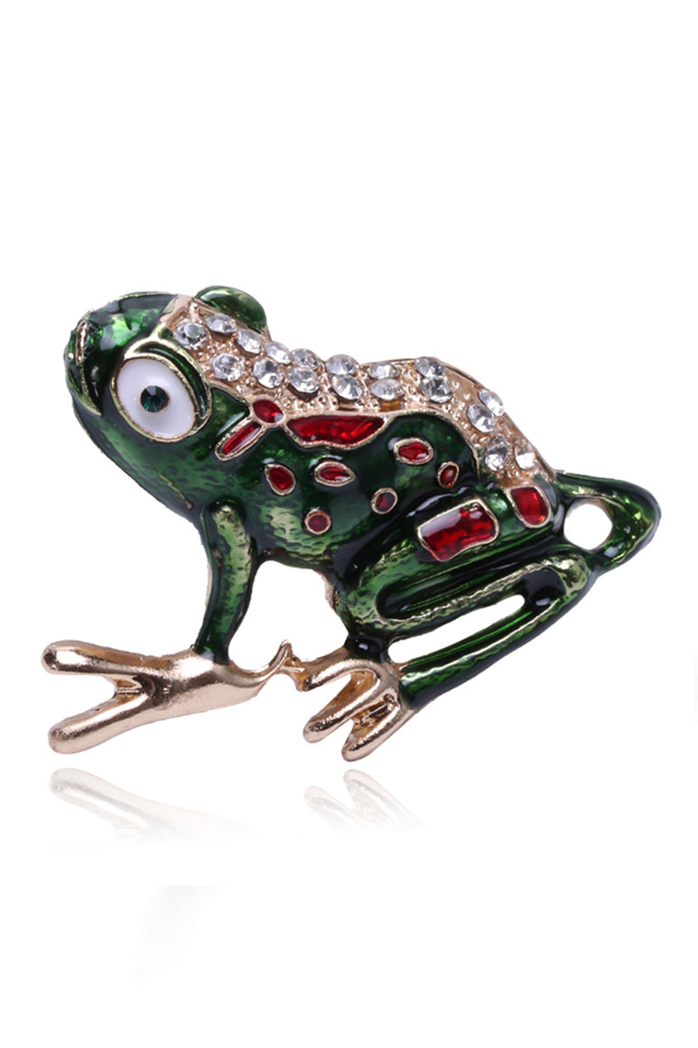 Frog Rhinestone Alloy Brooch PA3486