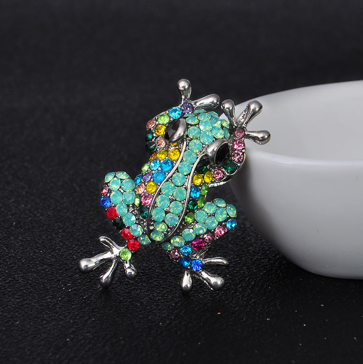 Frog Rhinestone Brooch PA3487