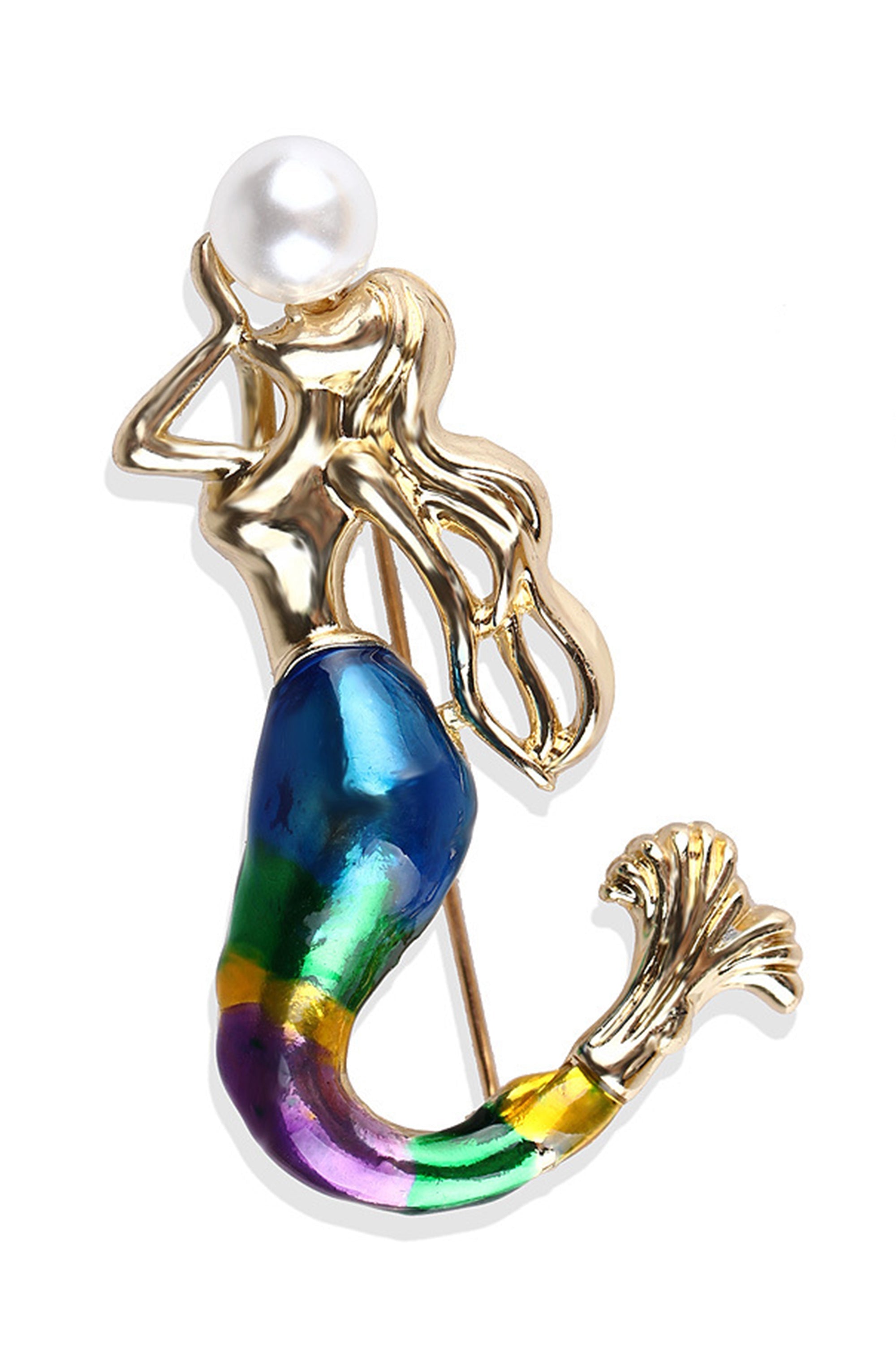 Mermaid Pearl Alloy Brooch PA3508