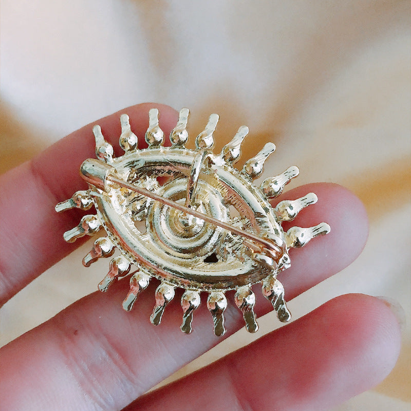 Evil Eye Rhinestone Brooch PA3615