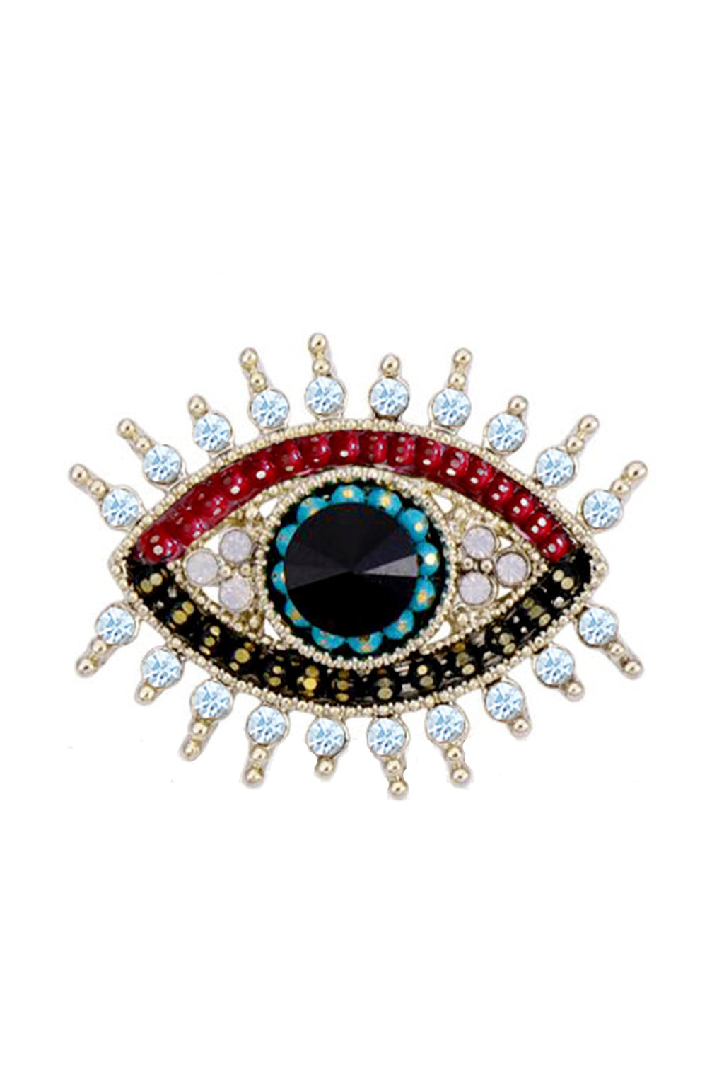 Evil Eye Rhinestone Brooch PA3615