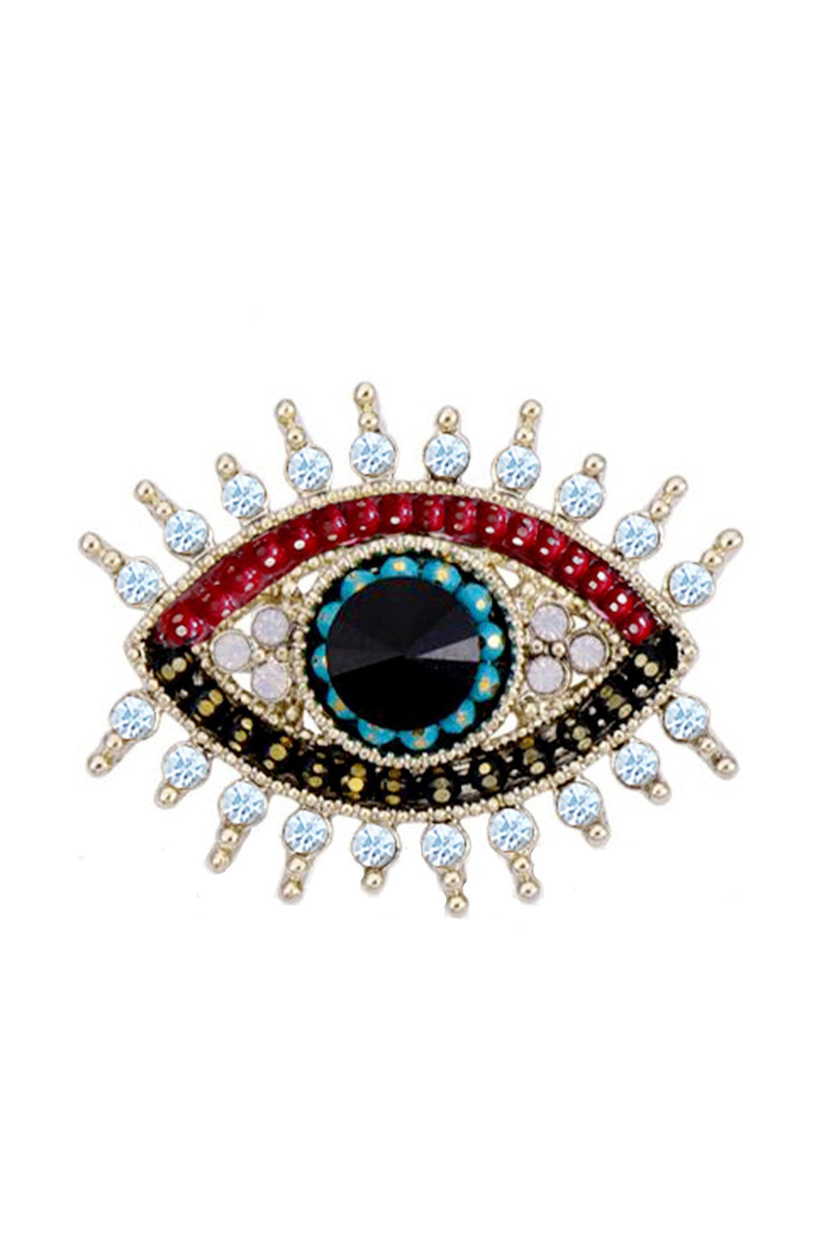 Evil Eye Rhinestone Brooch PA3615