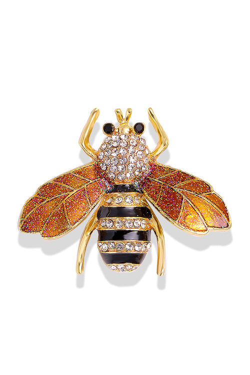 Bee Rhinestone Insects Brooch PA3641