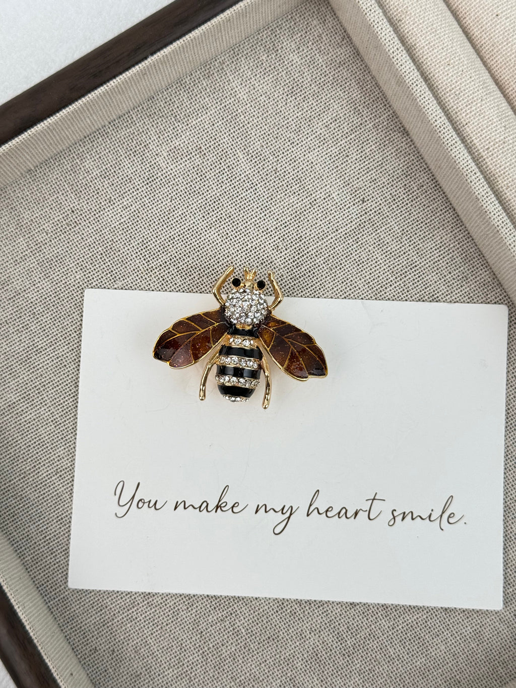 Bee Rhinestone Insects Brooch PA3641