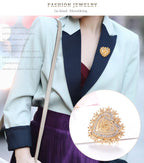 Heart Rhinestone Brooch PA3657