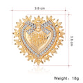 Heart Rhinestone Brooch PA3657