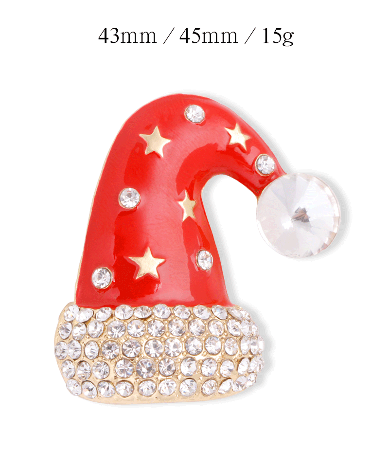 Christmas Hat Rhinestone Brooch PA3721