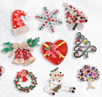 Christmas Bell Rhinestone Brooch PA3728