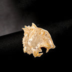Tiger Head Rhinestone Brooch PA3739
