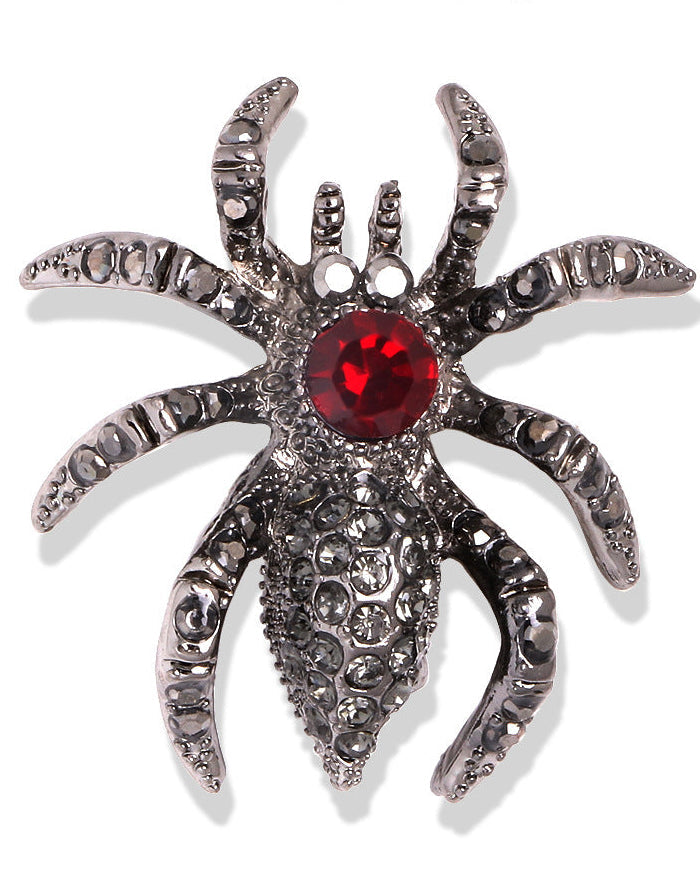 Spider Rhinestone Brooch PA3755