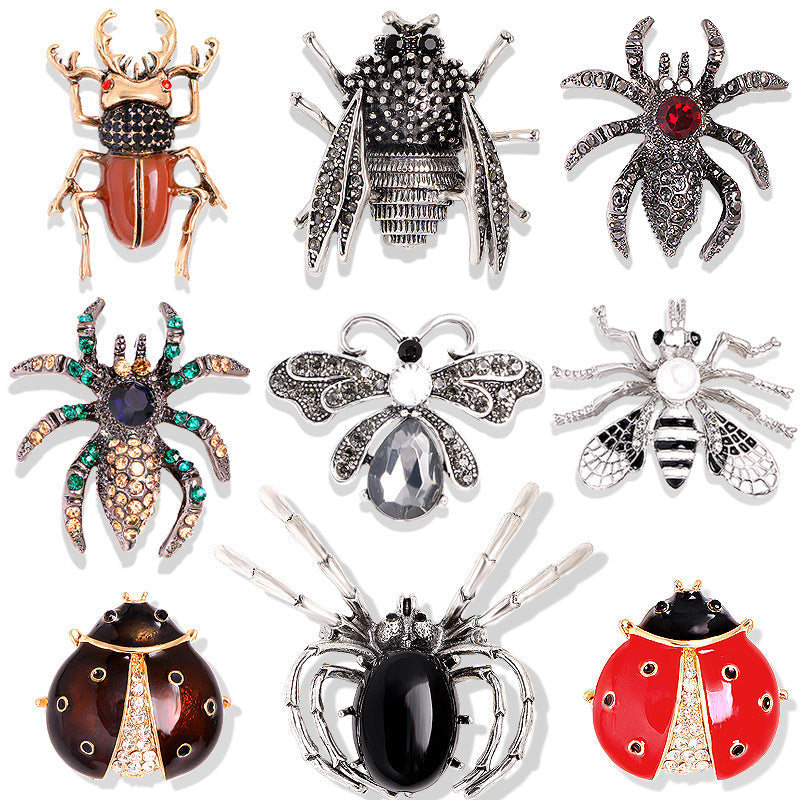 Spider Rhinestone Brooch PA3755