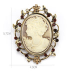 Baroque Portrait Brooch PA3778