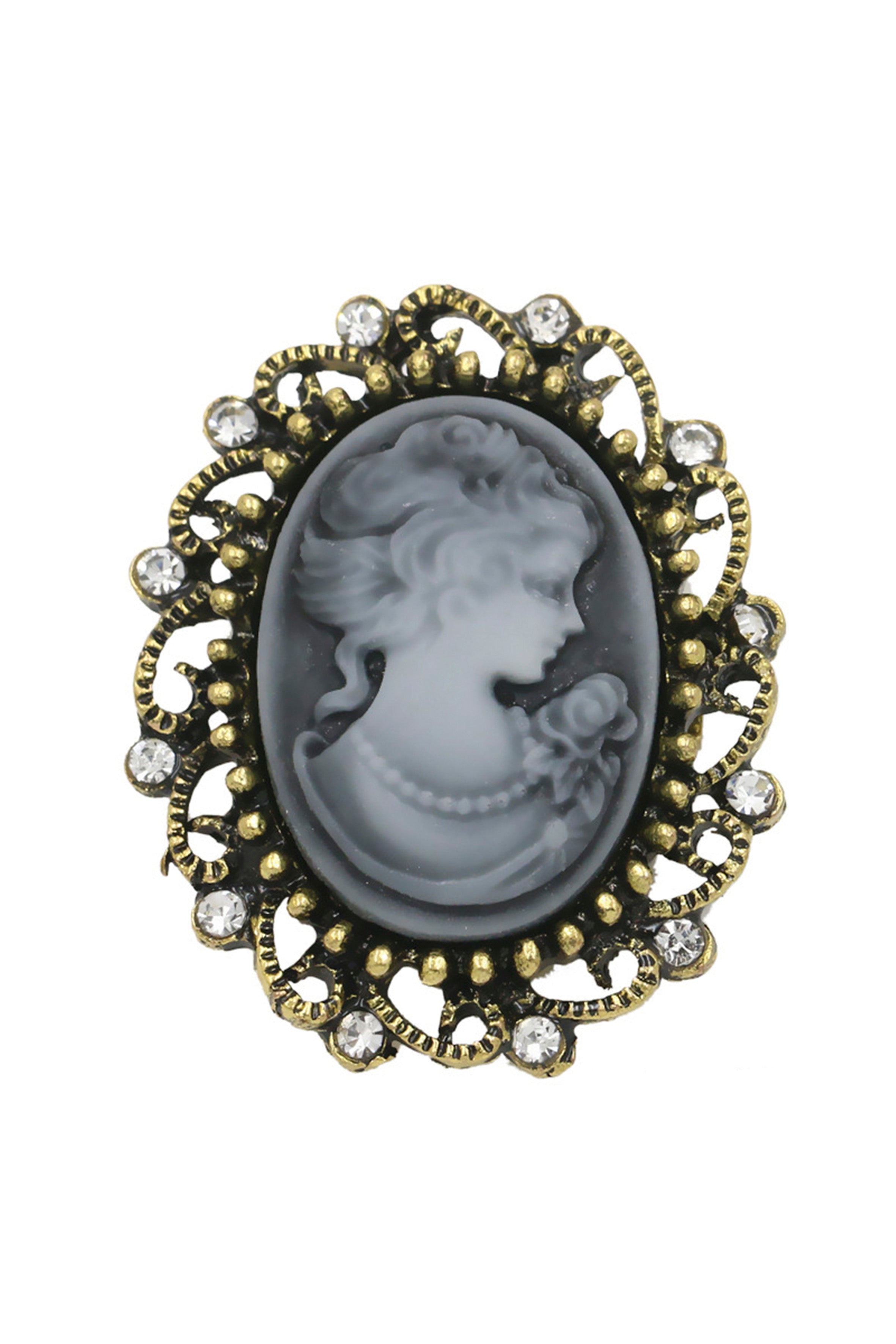 Baroque Portrait Brooch PA3784