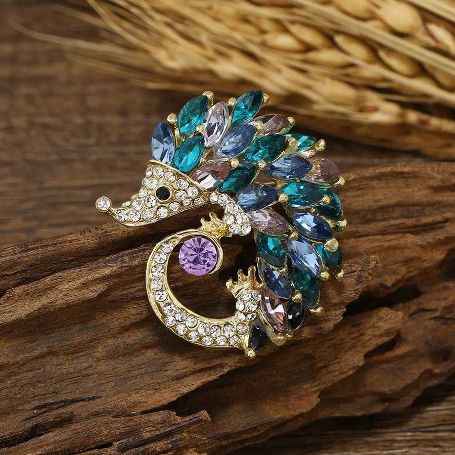 Hedgehog Rhinestone Brooch PA3833
