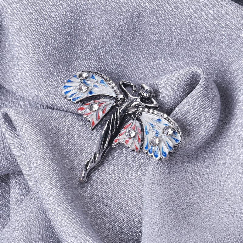 Angel Rhinestone Brooch PA3839