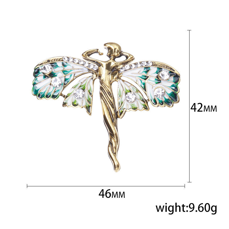 Angel Rhinestone Brooch PA3839