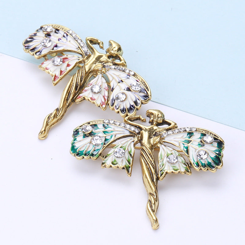 Angel Rhinestone Brooch PA3839