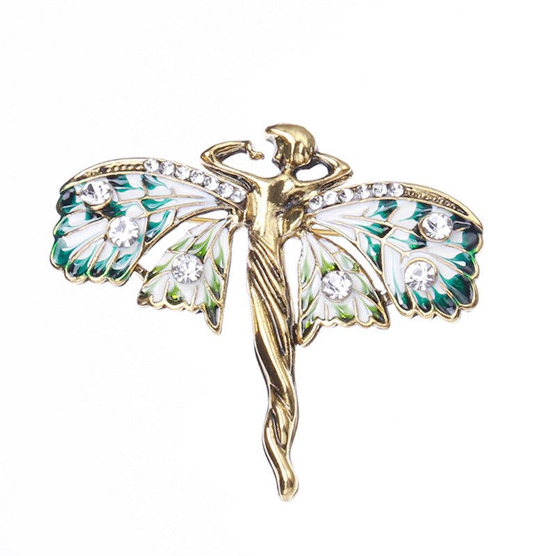 Angel Rhinestone Brooch PA3839