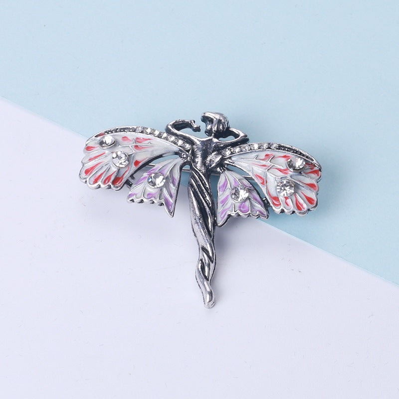 Angel Rhinestone Brooch PA3839