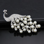 Peacock Rhinestone Brooch PA3847