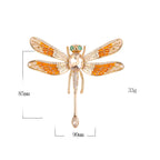 Alloy Rhinestone Dragonfly Brooch PA3855