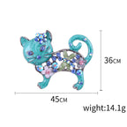 Cat Rhinestone Brooch PA3861