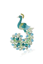 Peacock Alloy Rhinestone Brooch PA3878