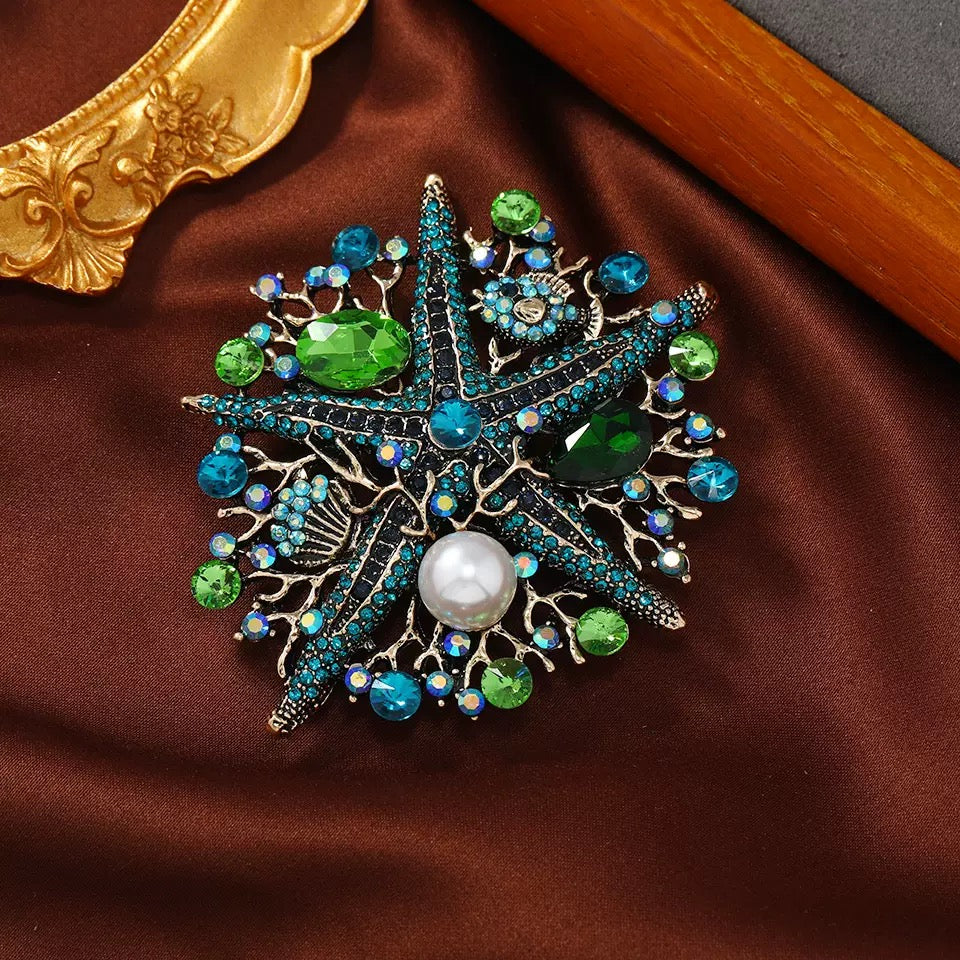 Starfish Coral Brooch PA3904