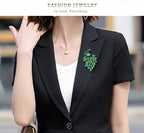 Peacock Rhinestone Brooch PA3910