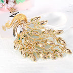 Peacock Rhinestone Brooch PA3910