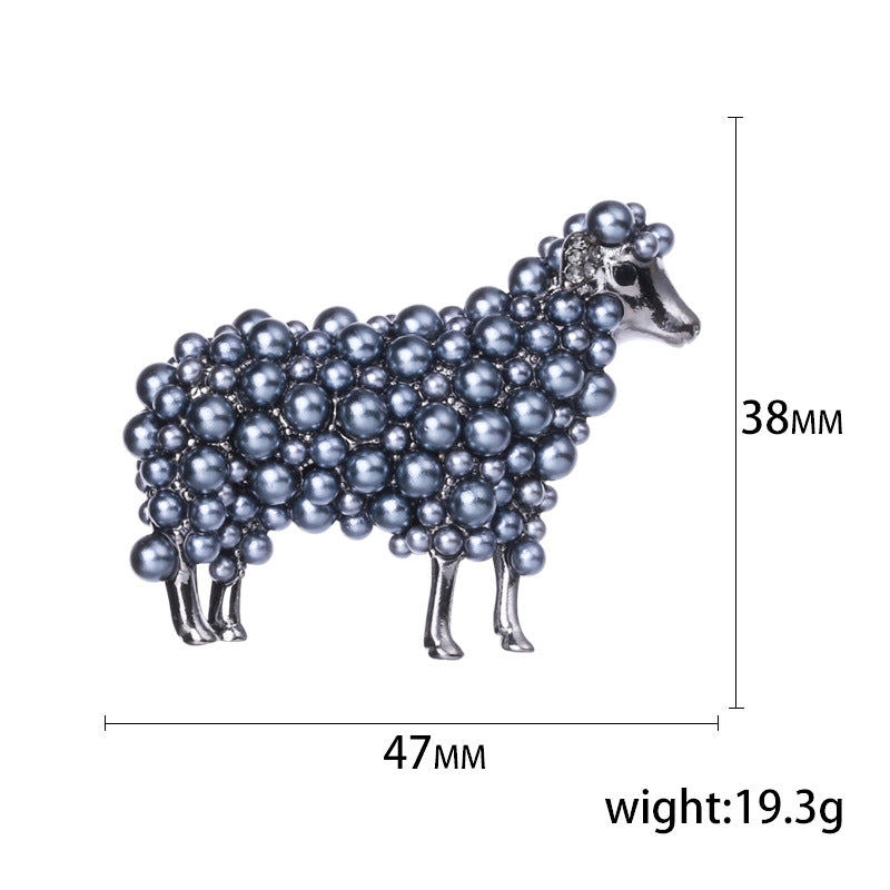 Sheep Pearl Brooch PA3937