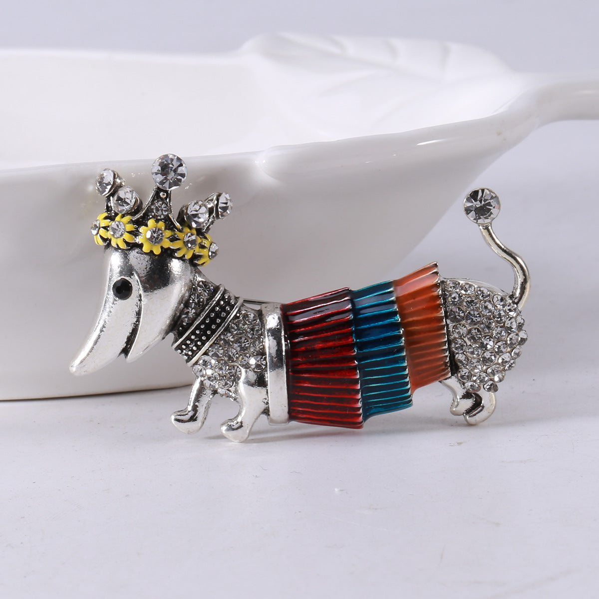 Corgi Dog Alloy Brooch PA3939