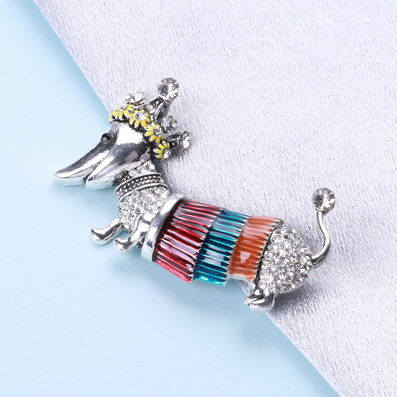 Corgi Dog Alloy Brooch PA3939