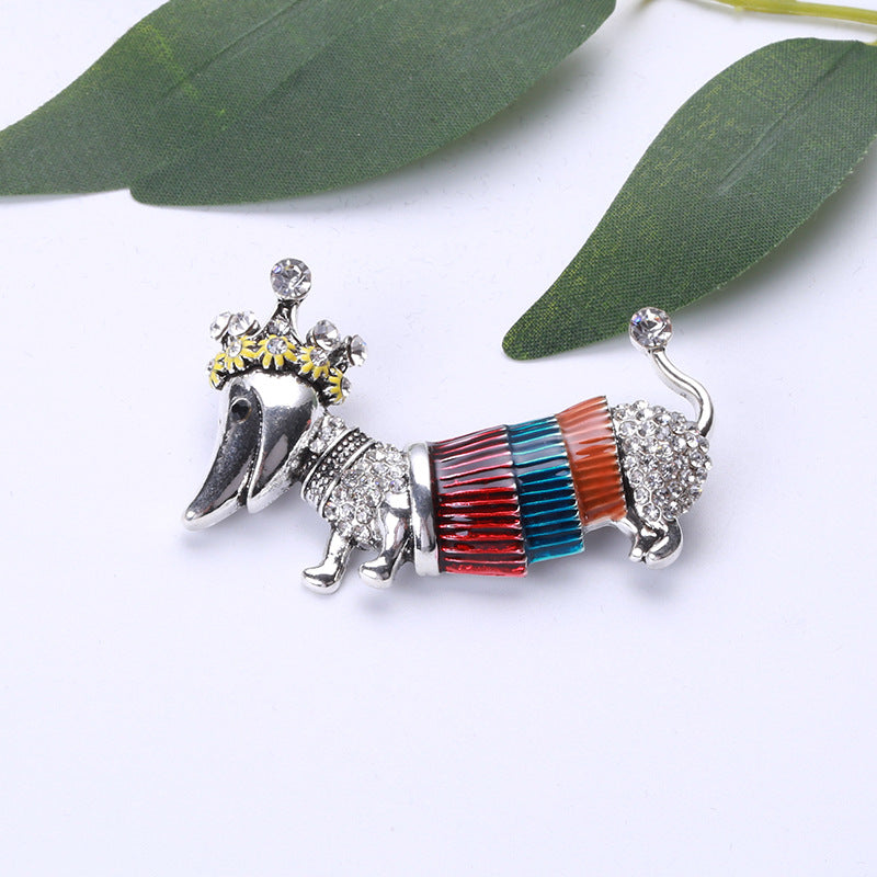 Corgi Dog Alloy Brooch PA3939
