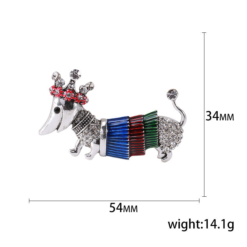 Corgi Dog Alloy Brooch PA3939