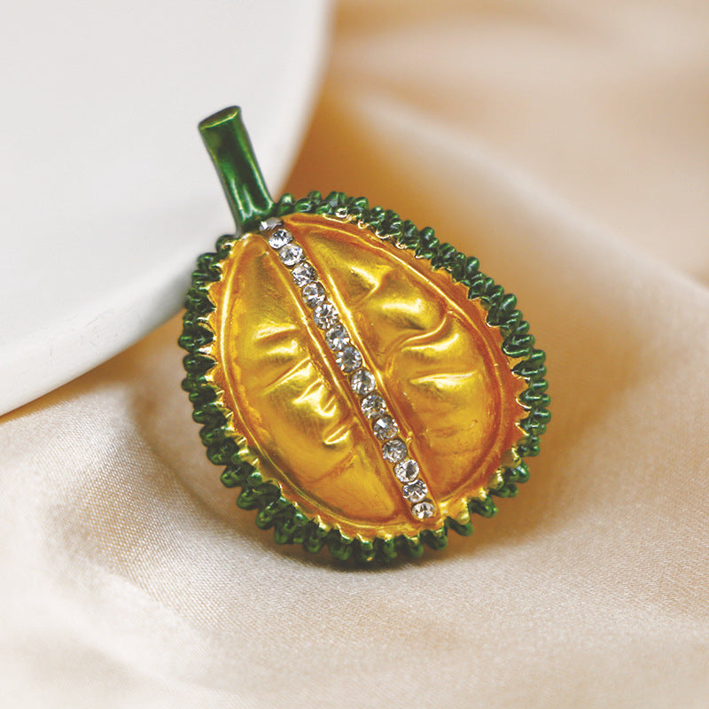 Durian Rhinestone Alloy Brooch PA3970